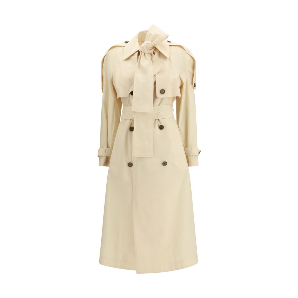 Burberry Beige Polyester Trench Coat Burberry