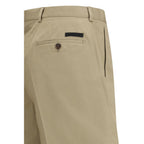 Prada Beige Cotton Bermuda Shorts Prada