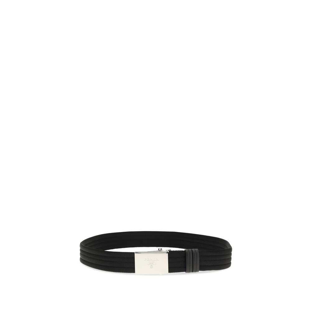 Prada Black Polyester Thin Belt Prada