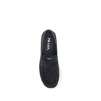 Prada Blue Calf Leather Bos Taurus Slip-On Loafers Prada