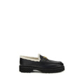 Valentino Garavani Black Calf Leather Bos Taurus Slip-On Loafers Valentino Garavani