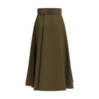 Burberry Bicolor Cotton Midi Skirt Burberry