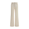 Burberry Beige Cotton Bootcut Jeans Burberry