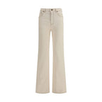 Burberry Beige Cotton Bootcut Jeans Burberry