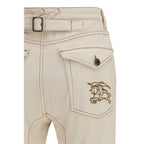 Burberry Beige Cotton Bootcut Jeans Burberry