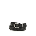 Saint Laurent Black Calf Leather Bos Taurus Regular Belt Saint Laurent