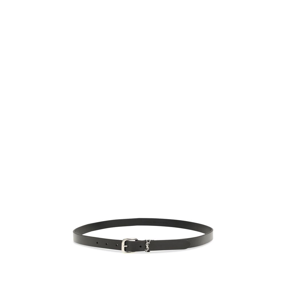 Saint Laurent Black Cotton Regular Belt Saint Laurent