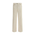 Valentino Beige Cotton Flared Jeans Valentino