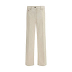 Valentino Beige Cotton Flared Jeans Valentino