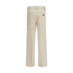 Valentino Beige Cotton Flared Jeans Valentino