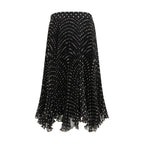 Valentino Black Silk Skirt Valentino