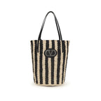 Valentino Garavani Black Raffia Backet Bag Valentino Garavani
