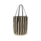 Valentino Garavani Black Raffia Backet Bag Valentino Garavani