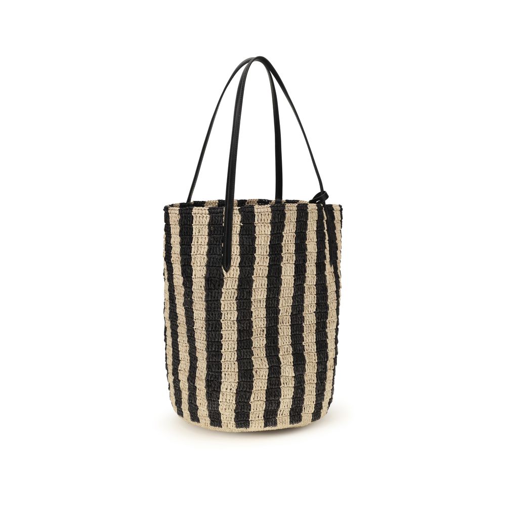 Valentino Garavani Black Raffia Backet Bag Valentino Garavani
