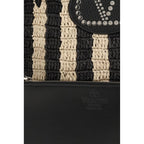 Valentino Garavani Black Raffia Backet Bag Valentino Garavani