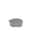 Valentino Garavani Blue Calf Leather Bos Taurus Shoulder Bag Valentino Garavani