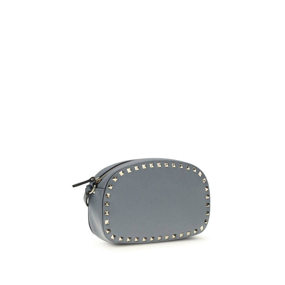 Valentino Garavani Blue Calf Leather Bos Taurus Shoulder Bag Valentino Garavani