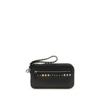 Valentino Garavani Black Calf Leather Bos Taurus Accessories Valentino Garavani