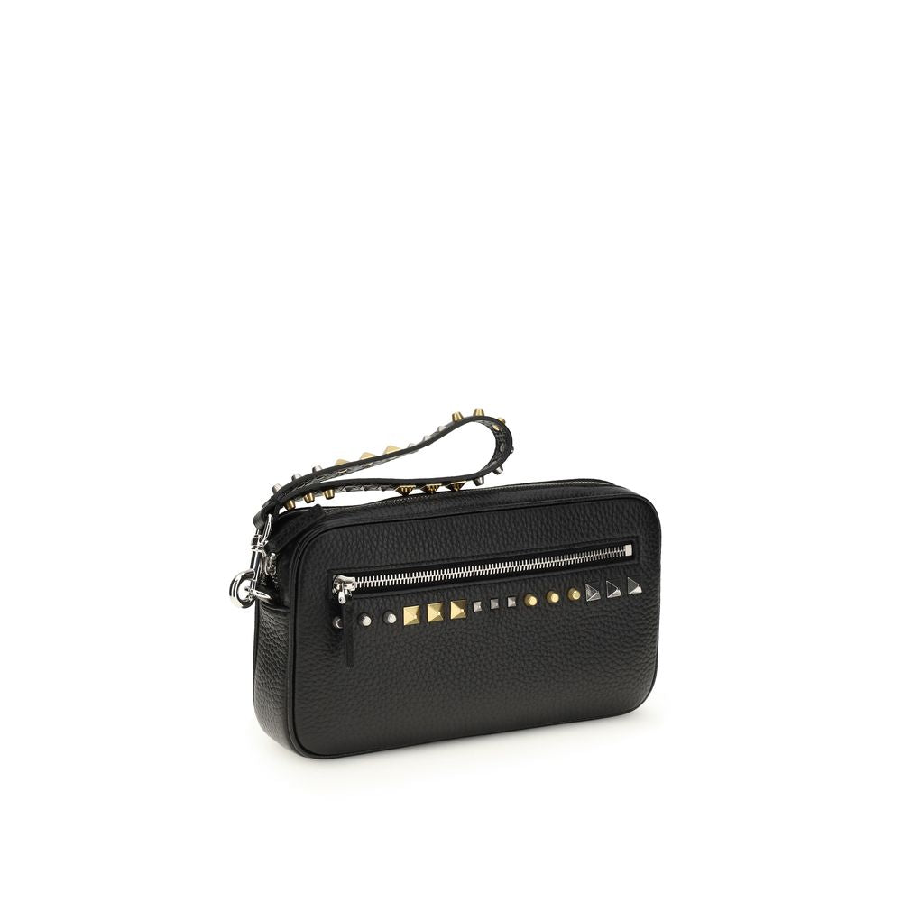 Valentino Garavani Black Calf Leather Bos Taurus Accessories Valentino Garavani