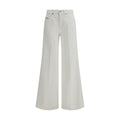 Diesel White Cotton Flared Jeans Diesel
