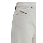 Diesel White Cotton Flared Jeans Diesel