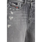 Diesel Gray Cotton Bermuda Shorts Diesel
