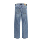 Diesel Blue Cotton Relaxed Fit Jeans Diesel