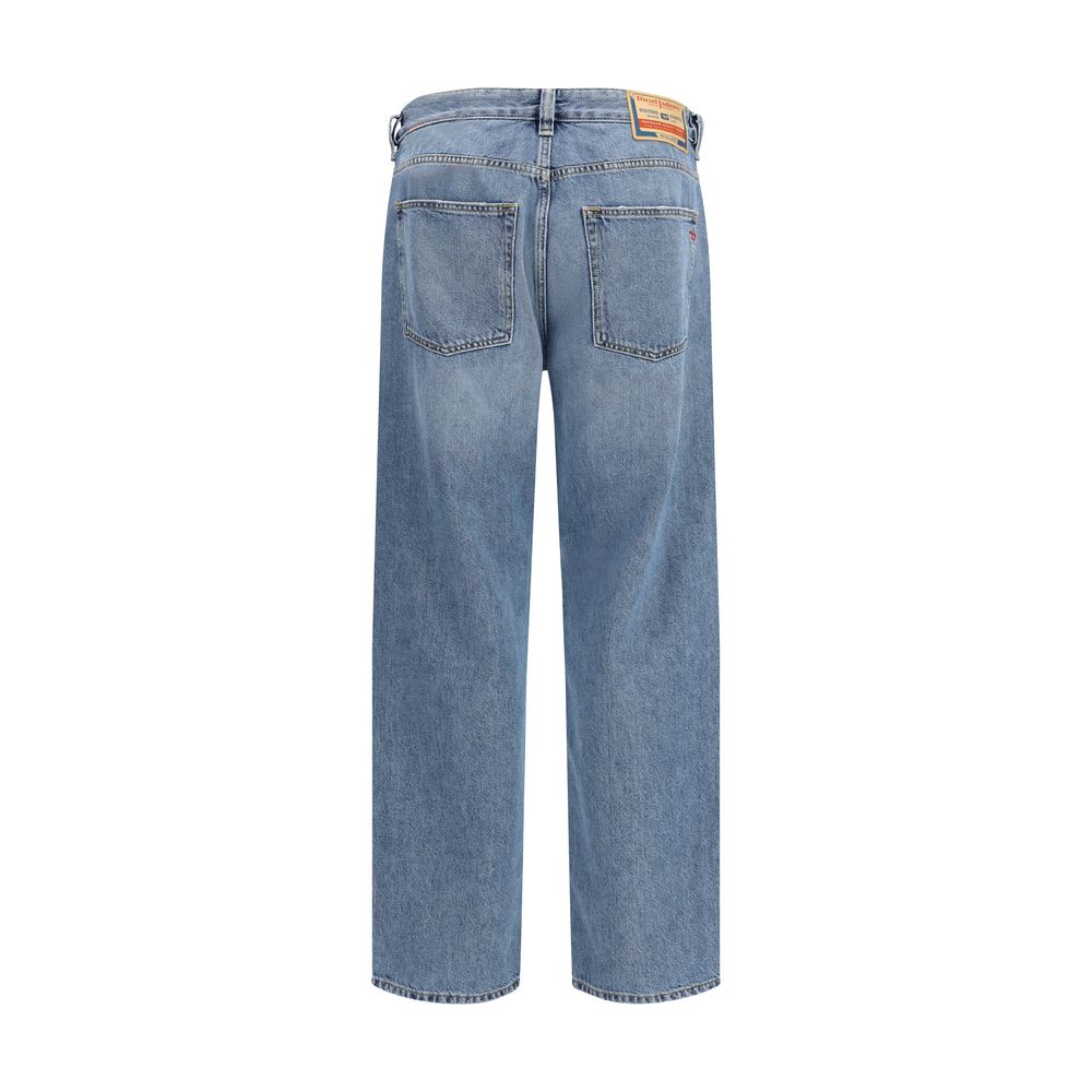 Diesel Blue Cotton Relaxed Fit Jeans Diesel