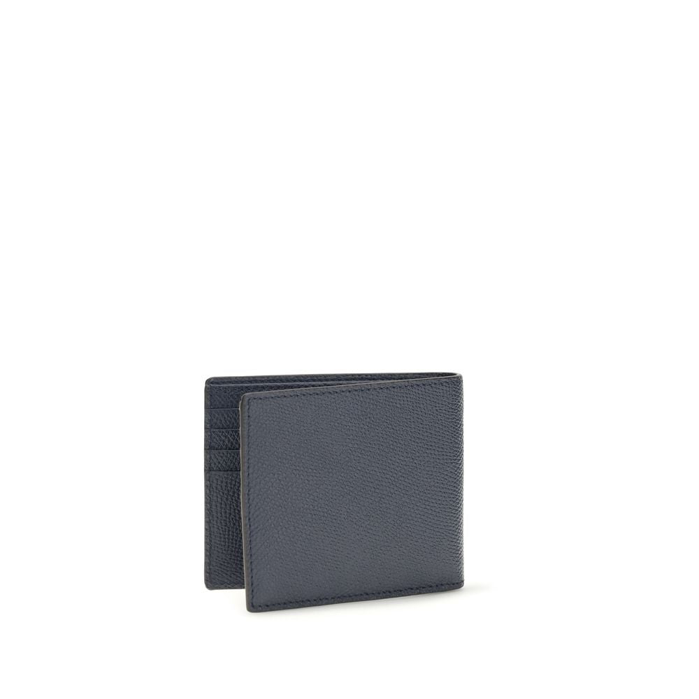 Valentino Garavani Blue Calf Leather Bos Taurus Wallet Valentino Garavani