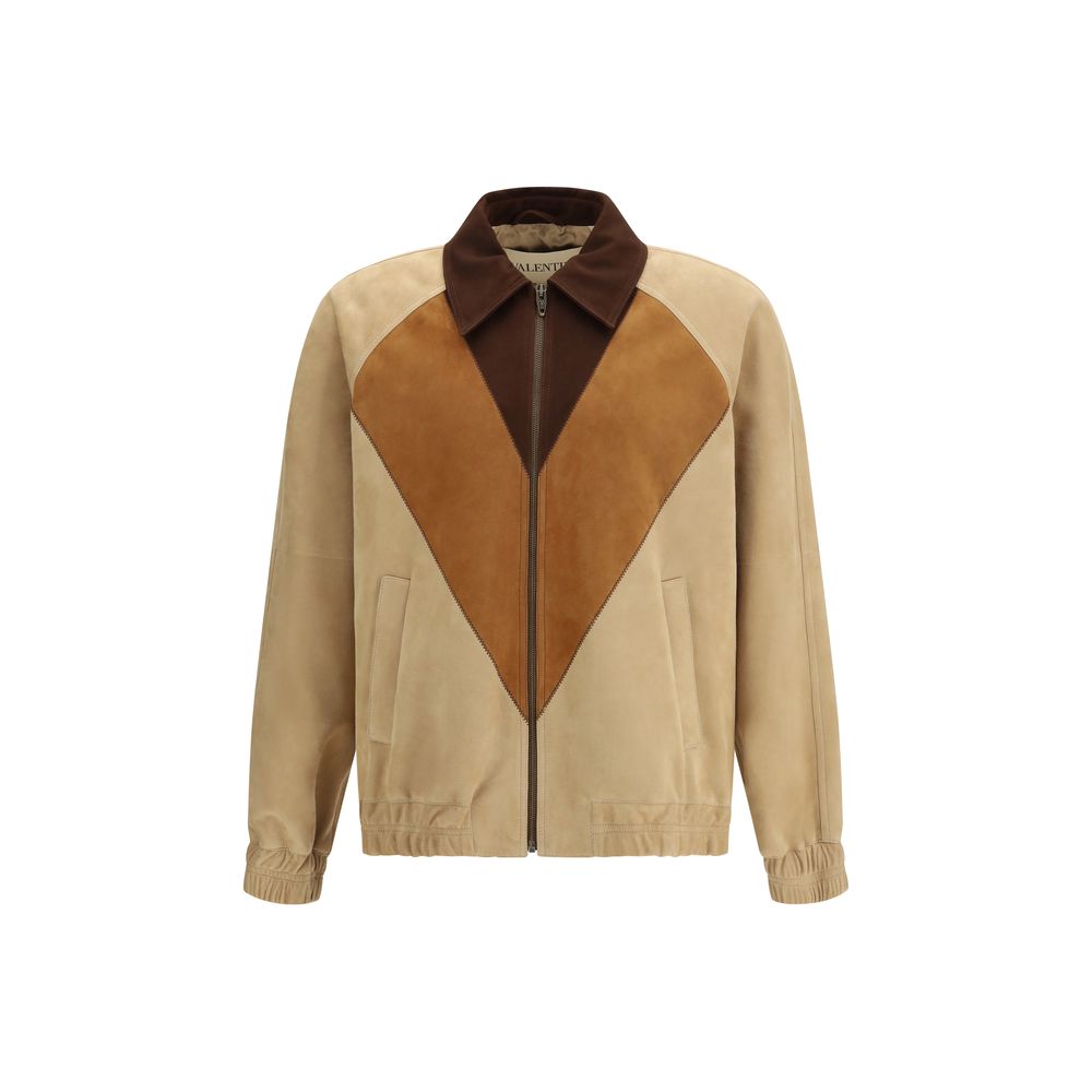 Valentino Brown Goatskin Biker Jacket Valentino