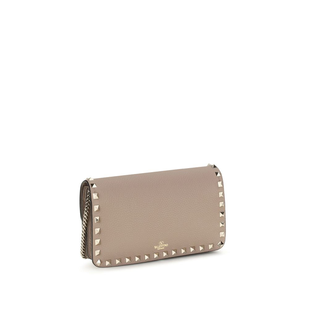 Valentino Garavani Beige Calf Leather Bos Taurus Wallet Valentino Garavani