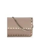Valentino Garavani Beige Calf Leather Bos Taurus Wallet Valentino Garavani