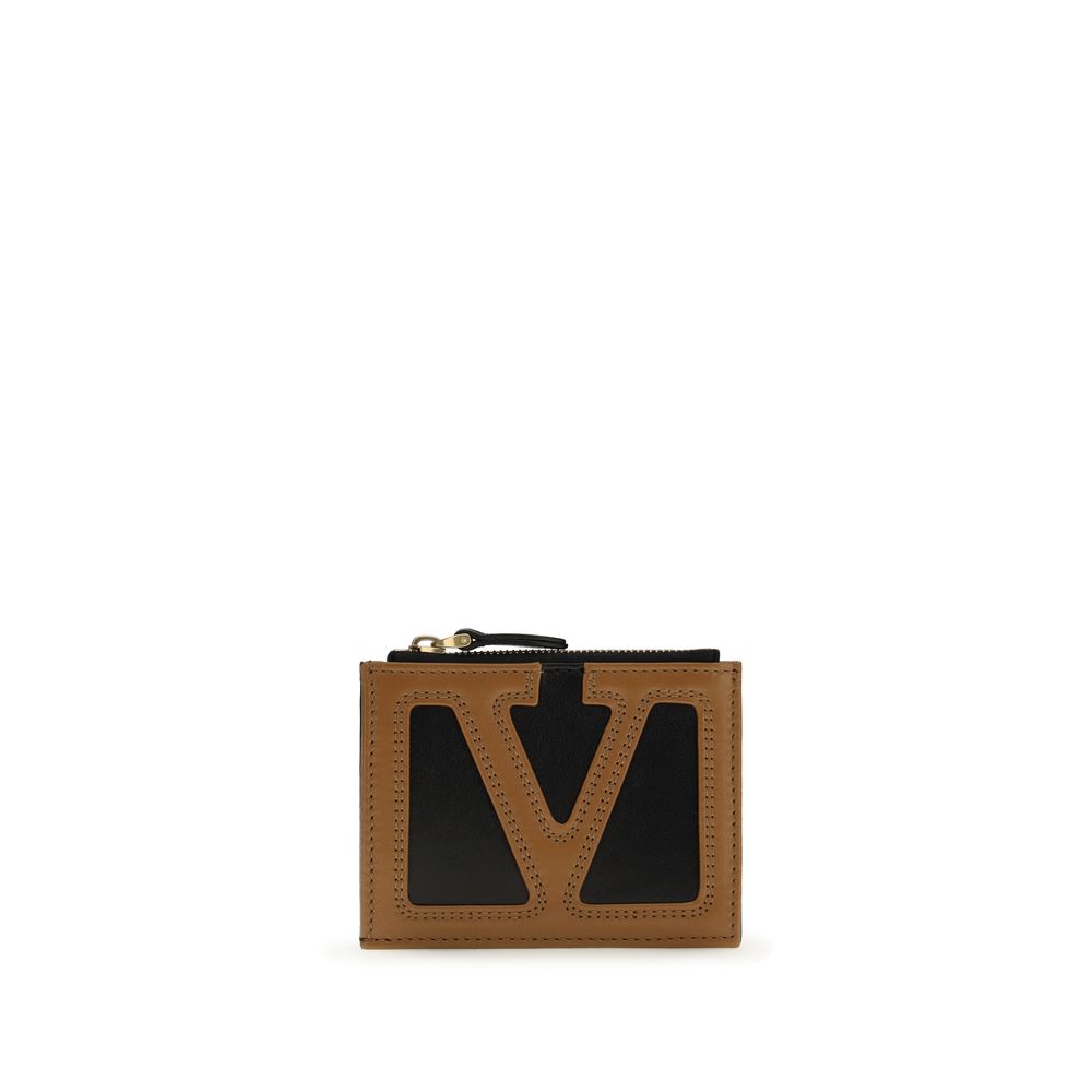 Valentino Garavani Black Calf Leather Bos Taurus Wallet Valentino Garavani