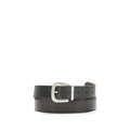 Valentino Garavani Black Calf Leather Bos Taurus Regular Belt Valentino Garavani