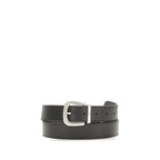 Valentino Garavani Black Calf Leather Bos Taurus Regular Belt Valentino Garavani