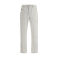Diesel White Cotton Slim Fit Jeans Diesel