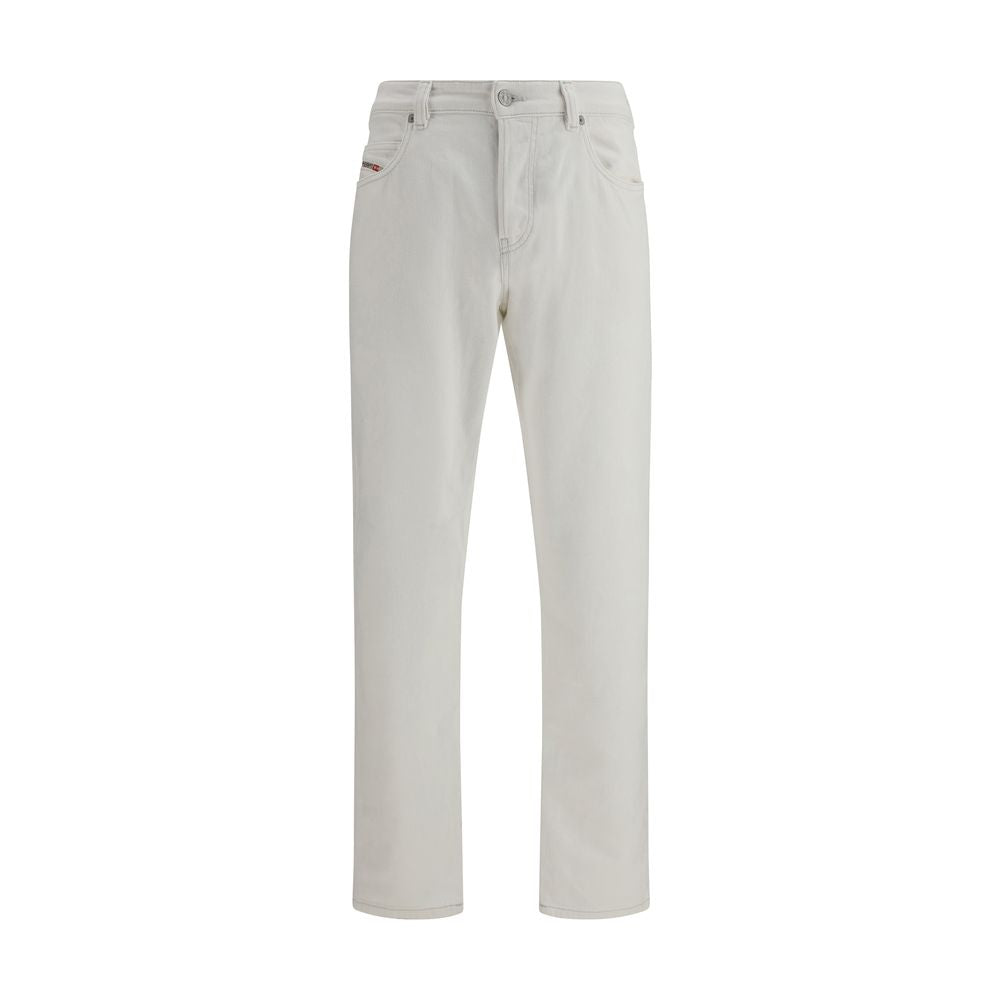 Diesel White Cotton Slim Fit Jeans Diesel