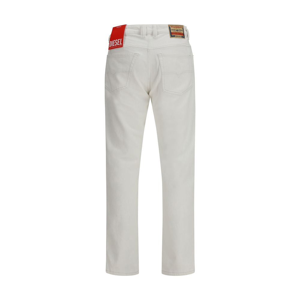 Diesel White Cotton Slim Fit Jeans Diesel