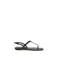 Prada Black Calf Leather Bos Taurus Flip-Flop Sandals Prada