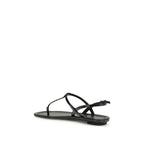 Prada Black Calf Leather Bos Taurus Flip-Flop Sandals Prada
