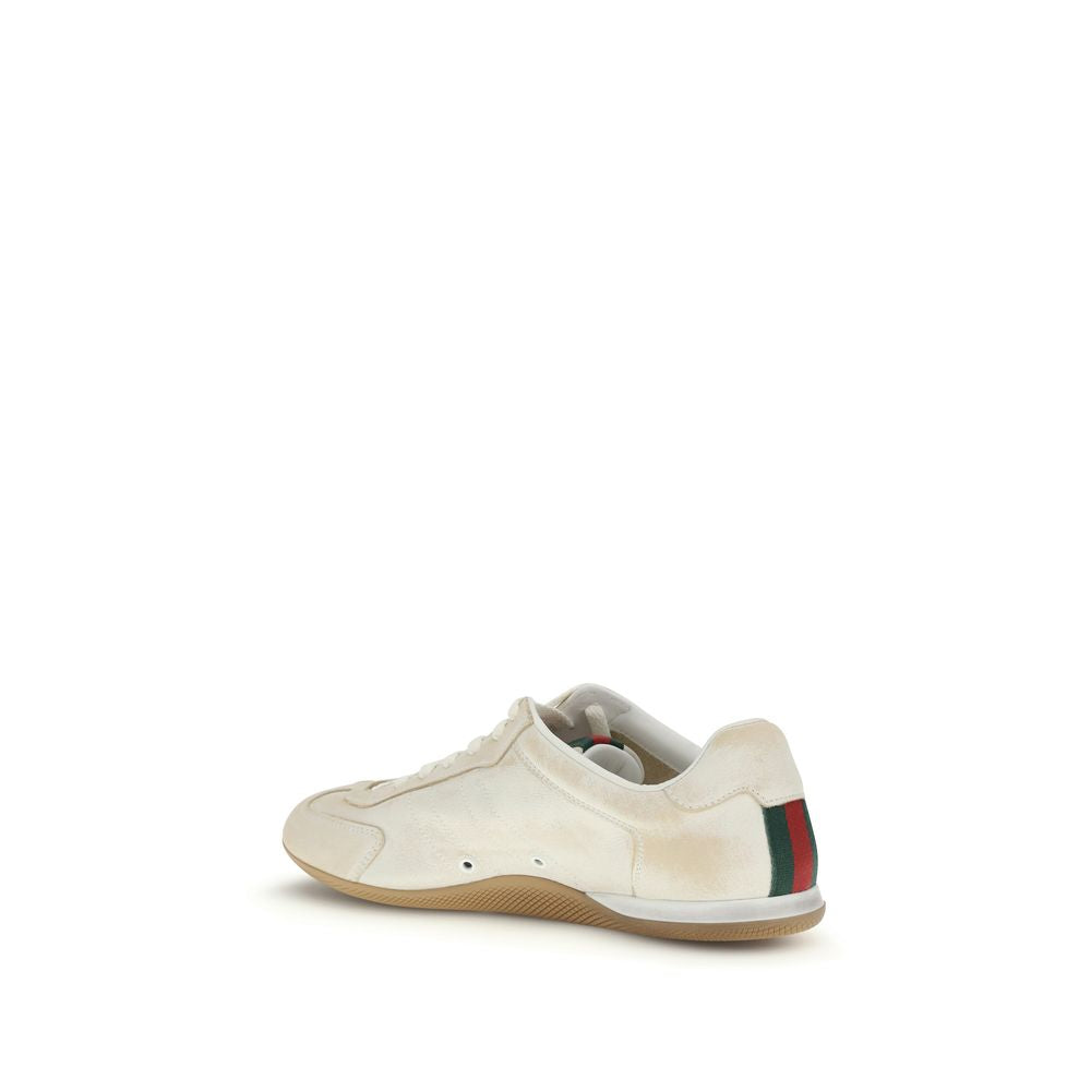 Gucci White Calf Leather Bos Taurus Low Top Sneakers Gucci