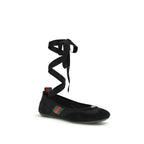 Gucci Black Fabric Ballet Flats Gucci