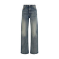 Diesel Blue Cotton Straight-Leg Jeans Diesel