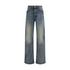 Diesel Blue Cotton Straight-Leg Jeans Diesel