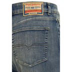 Diesel Blue Cotton Straight-Leg Jeans Diesel