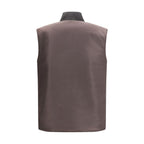 Diesel Brown Polyamide Sleeveless Jacket Diesel
