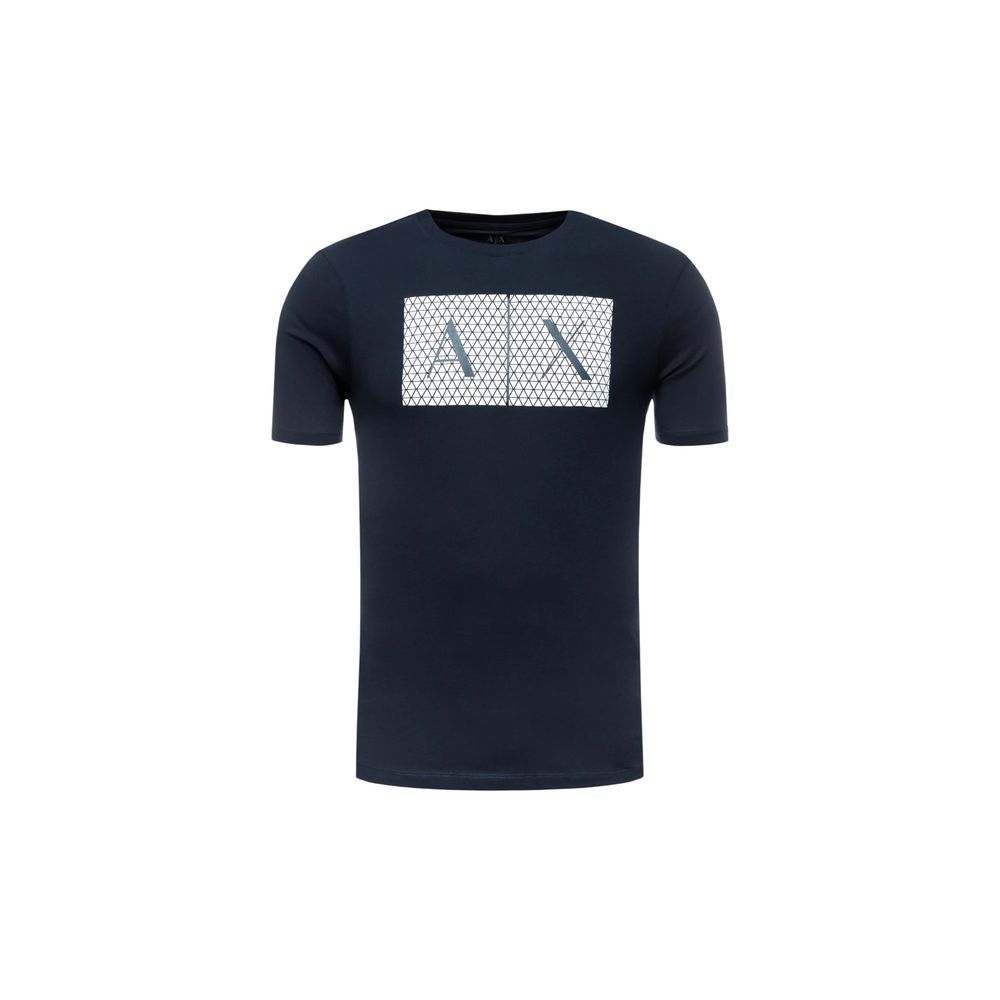 Armani Exchange Blue Cotton T-Shirt Armani Exchange