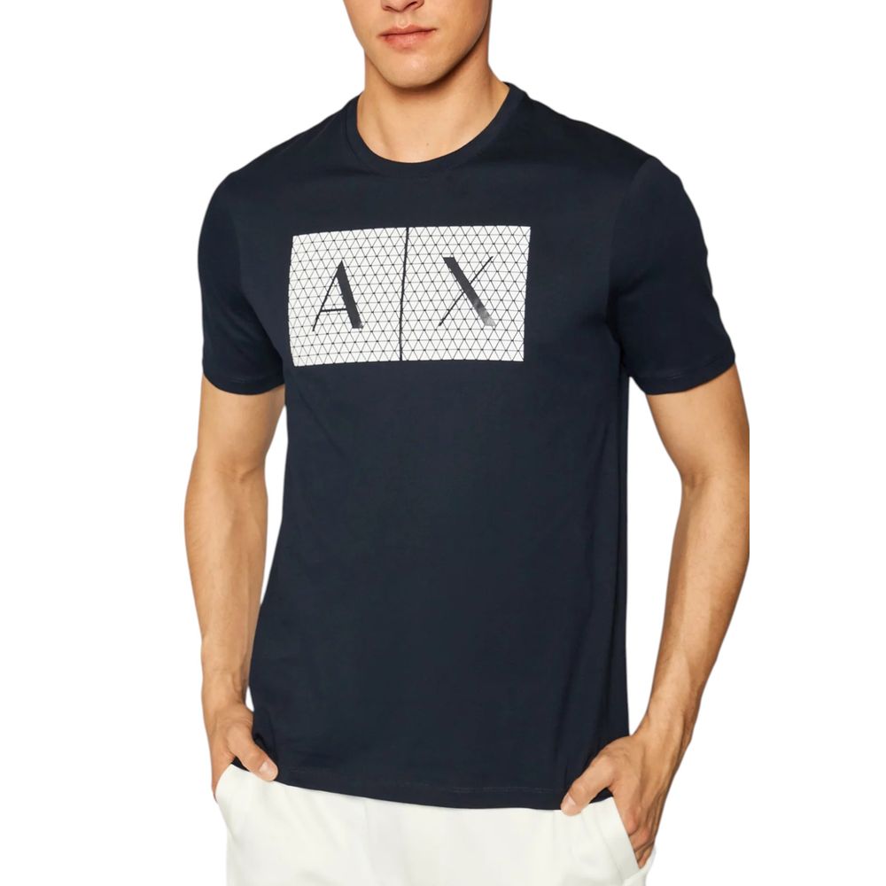 Armani Exchange Blue Cotton T-Shirt Armani Exchange