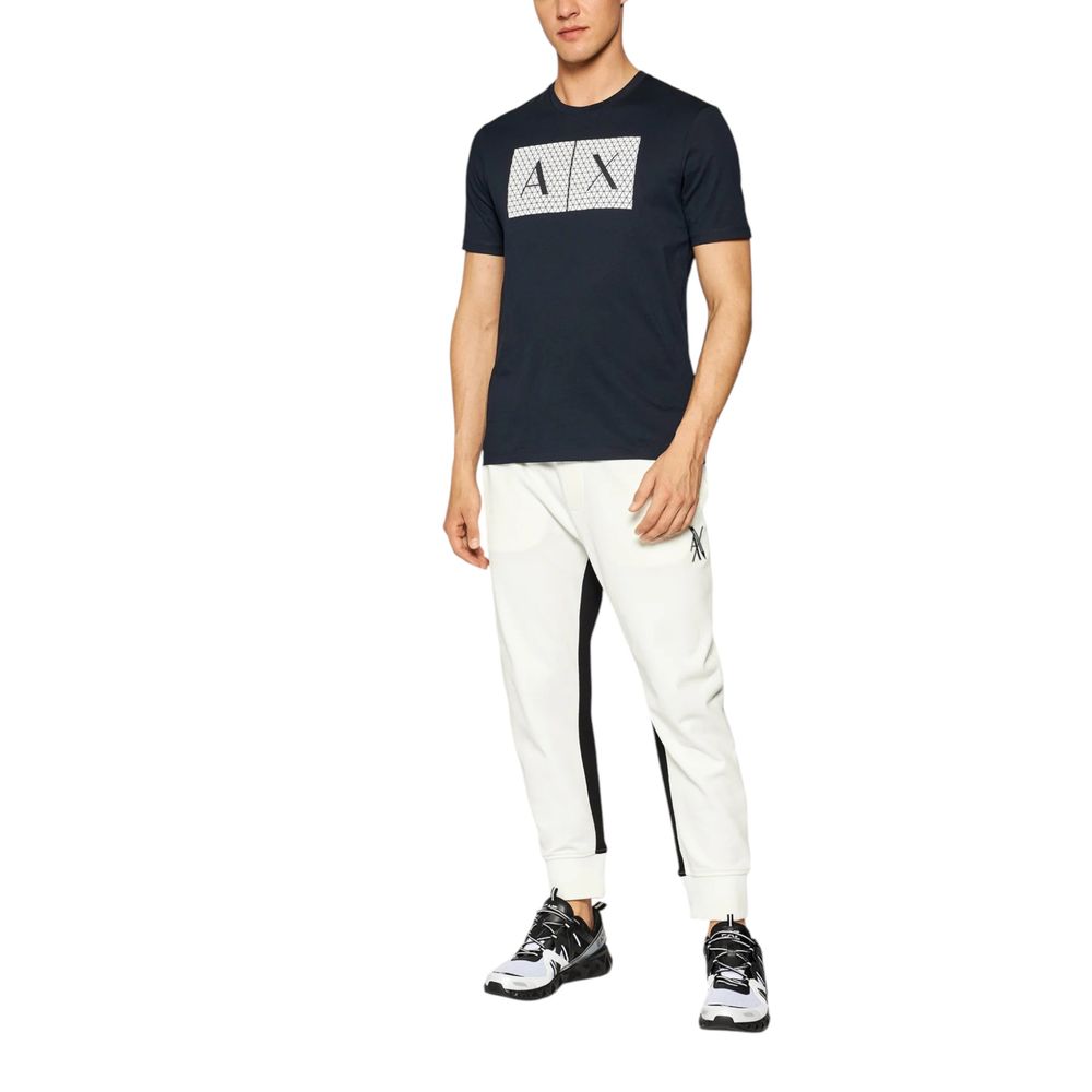 Armani Exchange Blue Cotton T-Shirt Armani Exchange