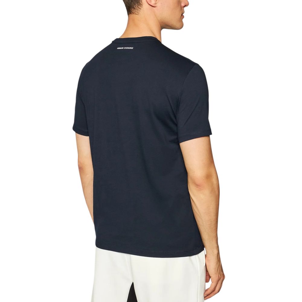Armani Exchange Blue Cotton T-Shirt Armani Exchange